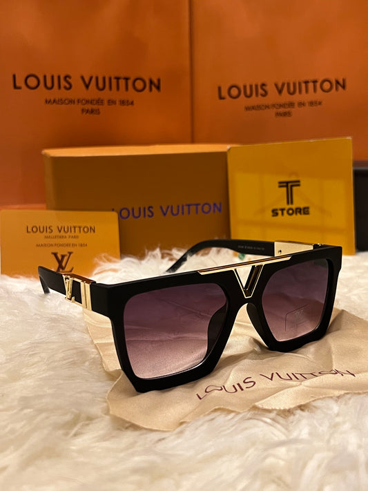 LV Black Unisex Sunglasses