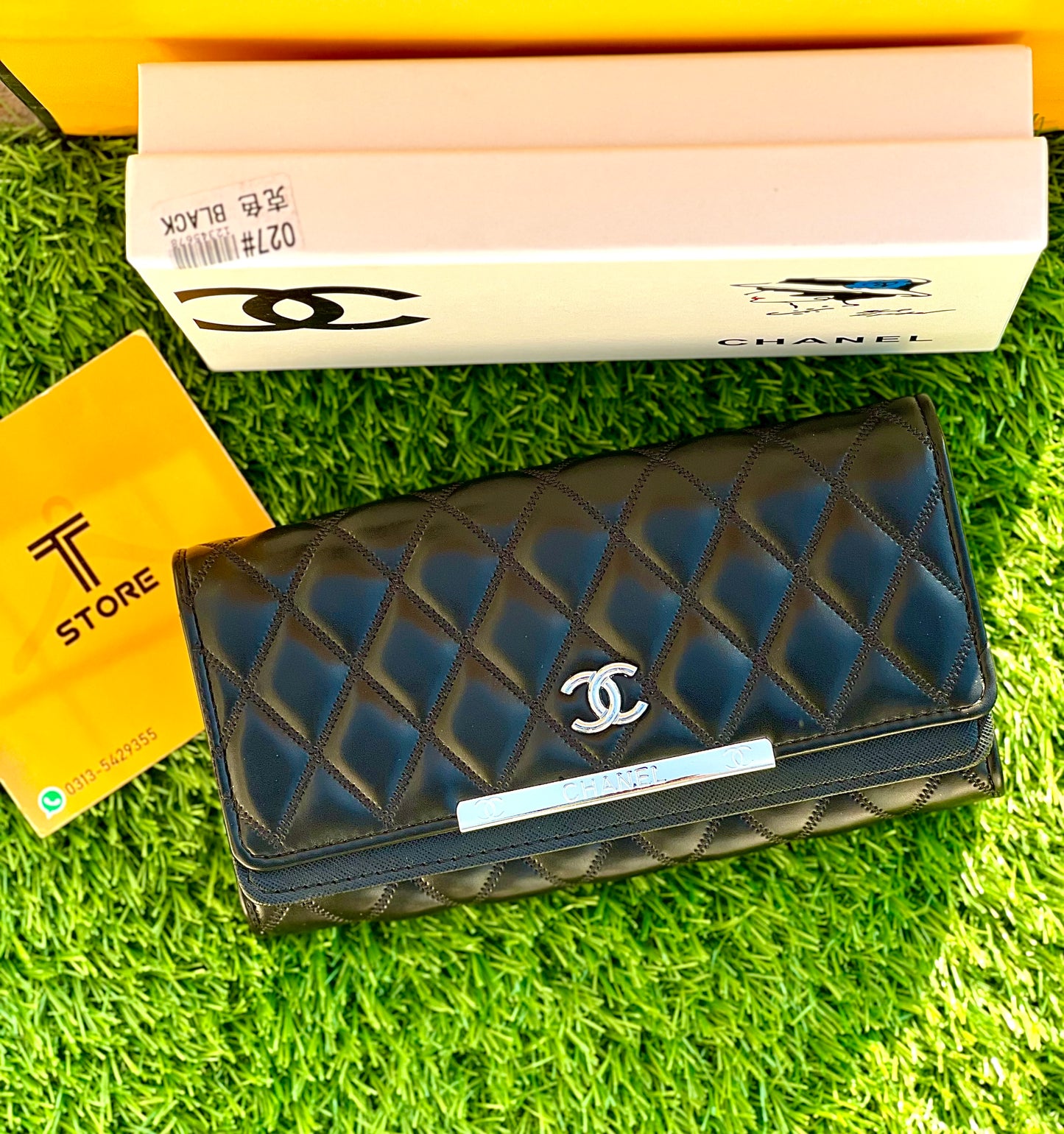 Chanel Black Double Flap Women Wallet