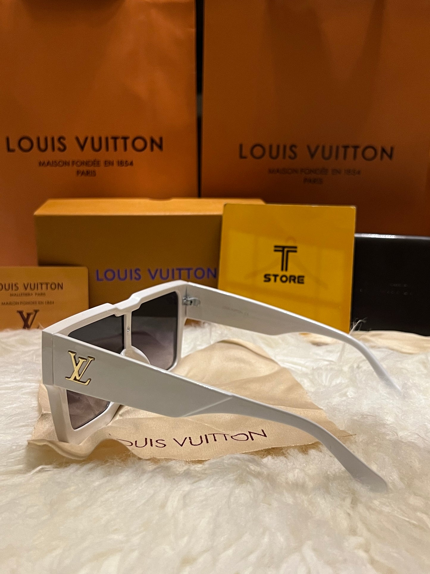 LV Cyclone White Sunglasses