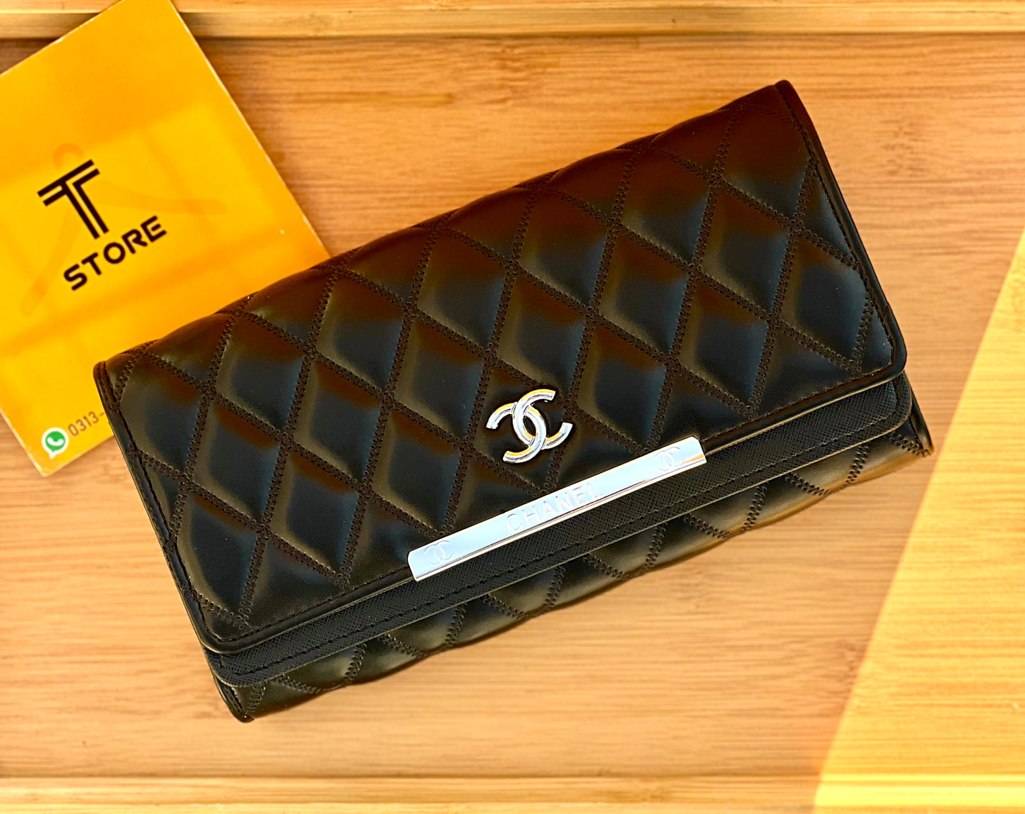 Chanel Black Double Flap Women Wallet