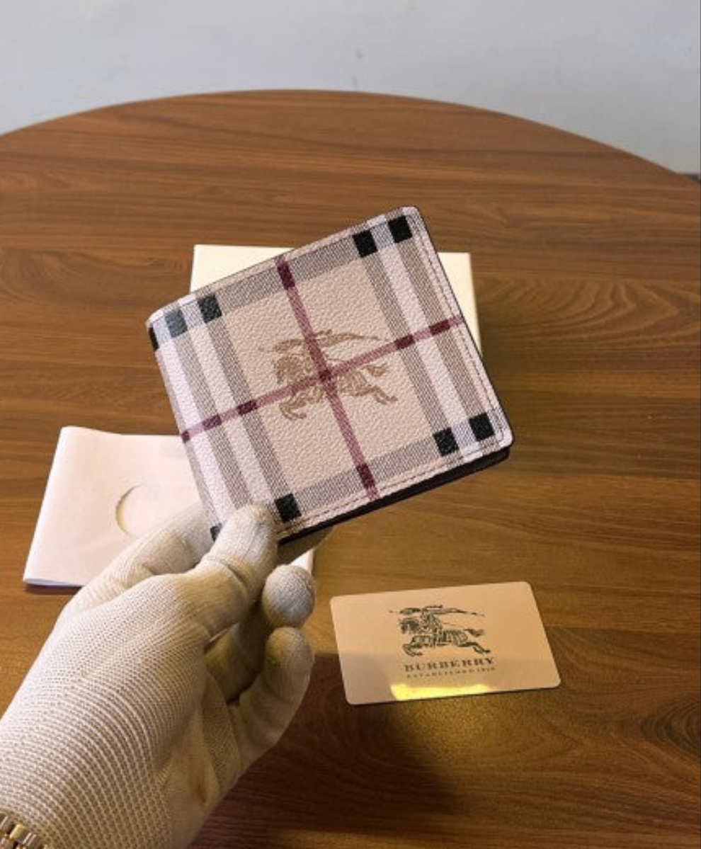 Burberry Check Flap Wallet