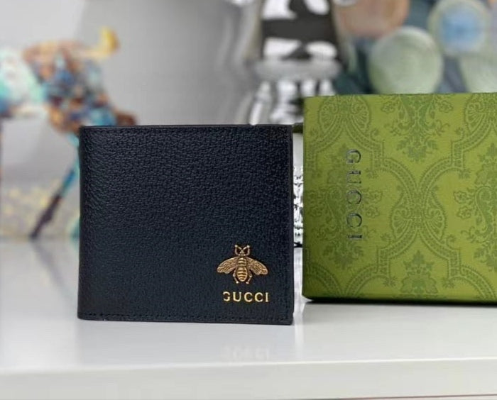 Gucci Bee Black Plain Wallet