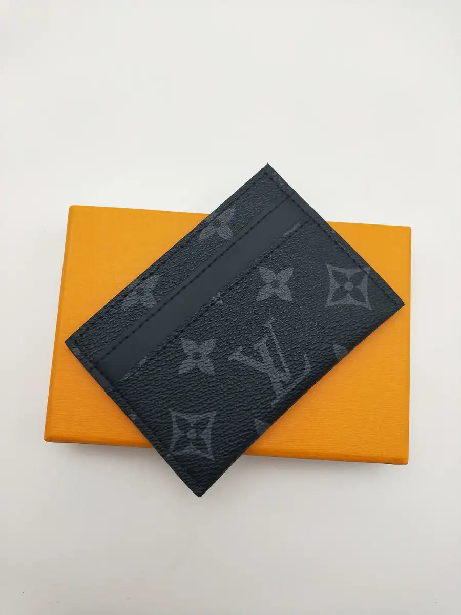 LV Black Flower Cardholder