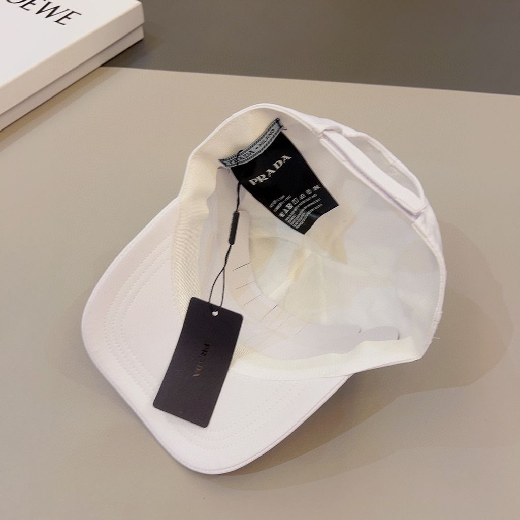 Prada White Side Logo Cap