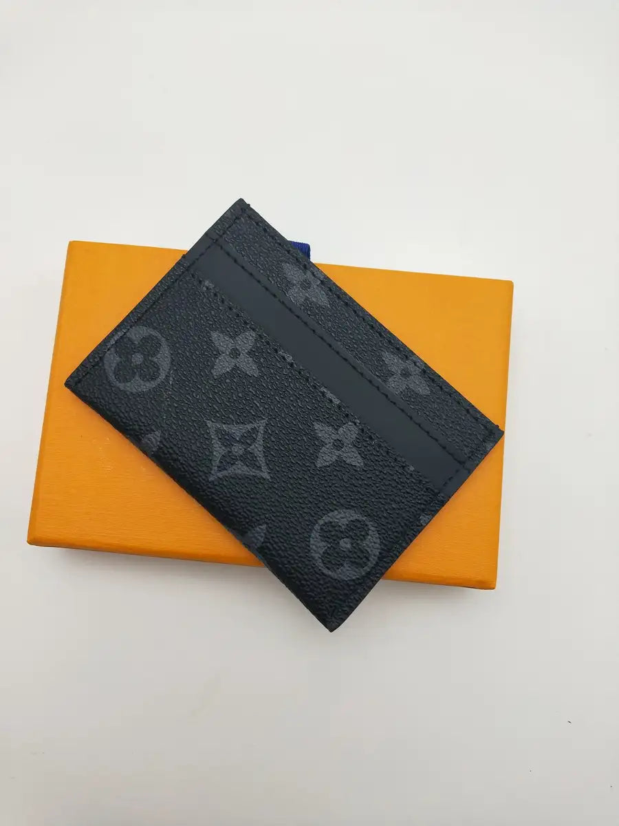 LV Black Flower Cardholder