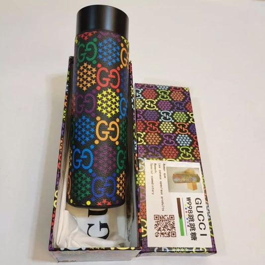 Gucci Multicolour Large Logo Printed Thermo Flask LED Display Temperature Bottle