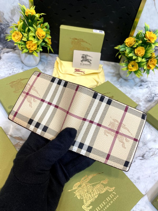 Burberry Check Flap Wallet