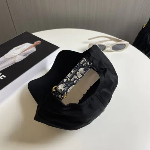 Dior Black Printed Bee Logo Cap