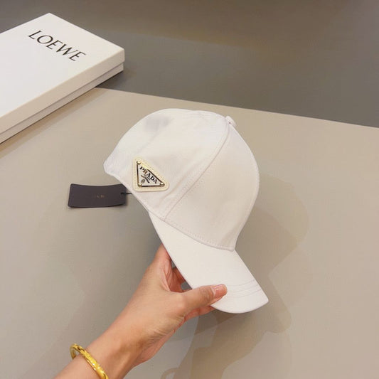 Prada White Side Logo Cap