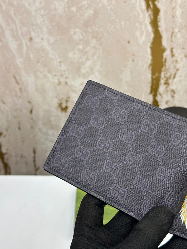 Gucci Black Lion Flap Wallet