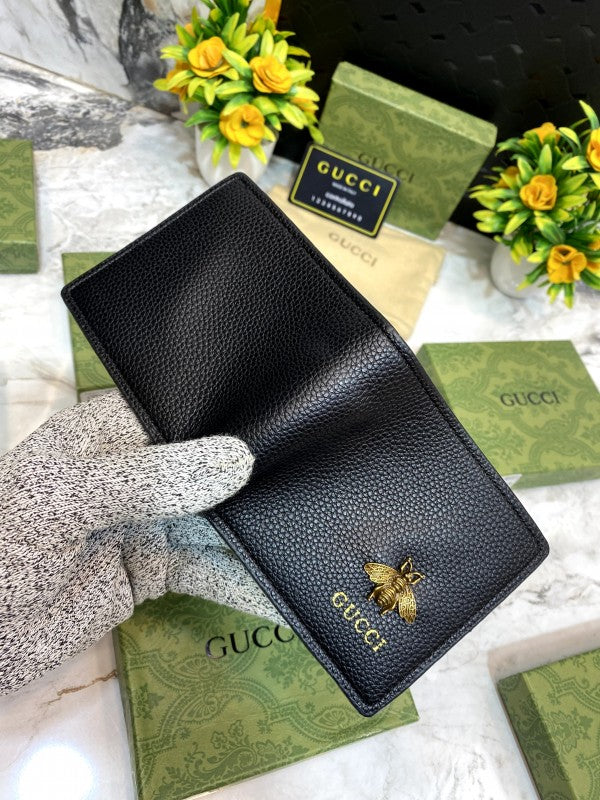 Gucci Bee Black Plain Wallet