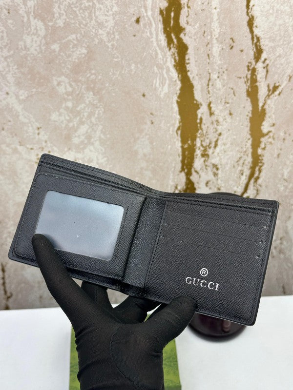 Gucci Black Lion Flap Wallet